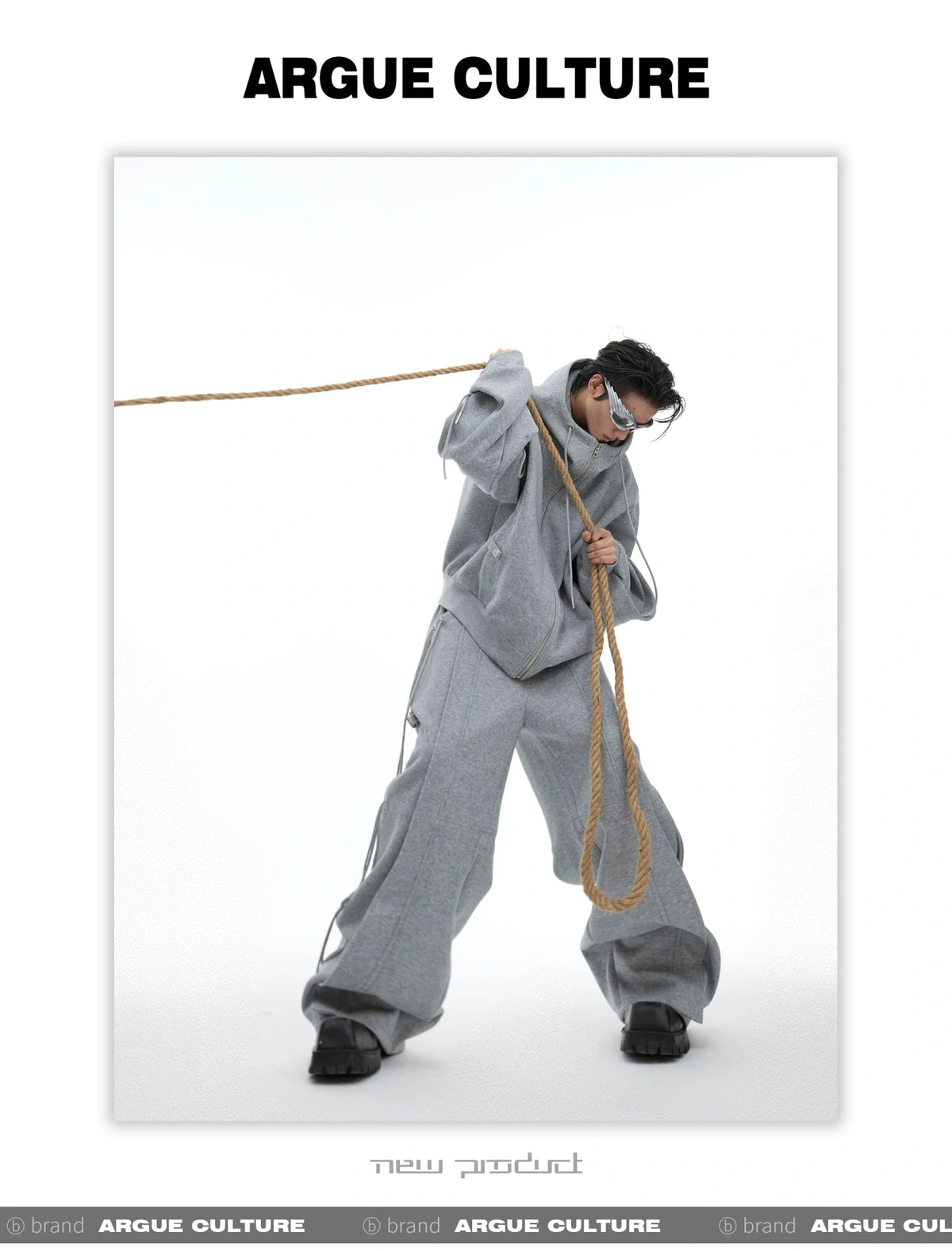 Unisex Deconstructed Drawstring Hoodie & Sweatpants - detail image 16