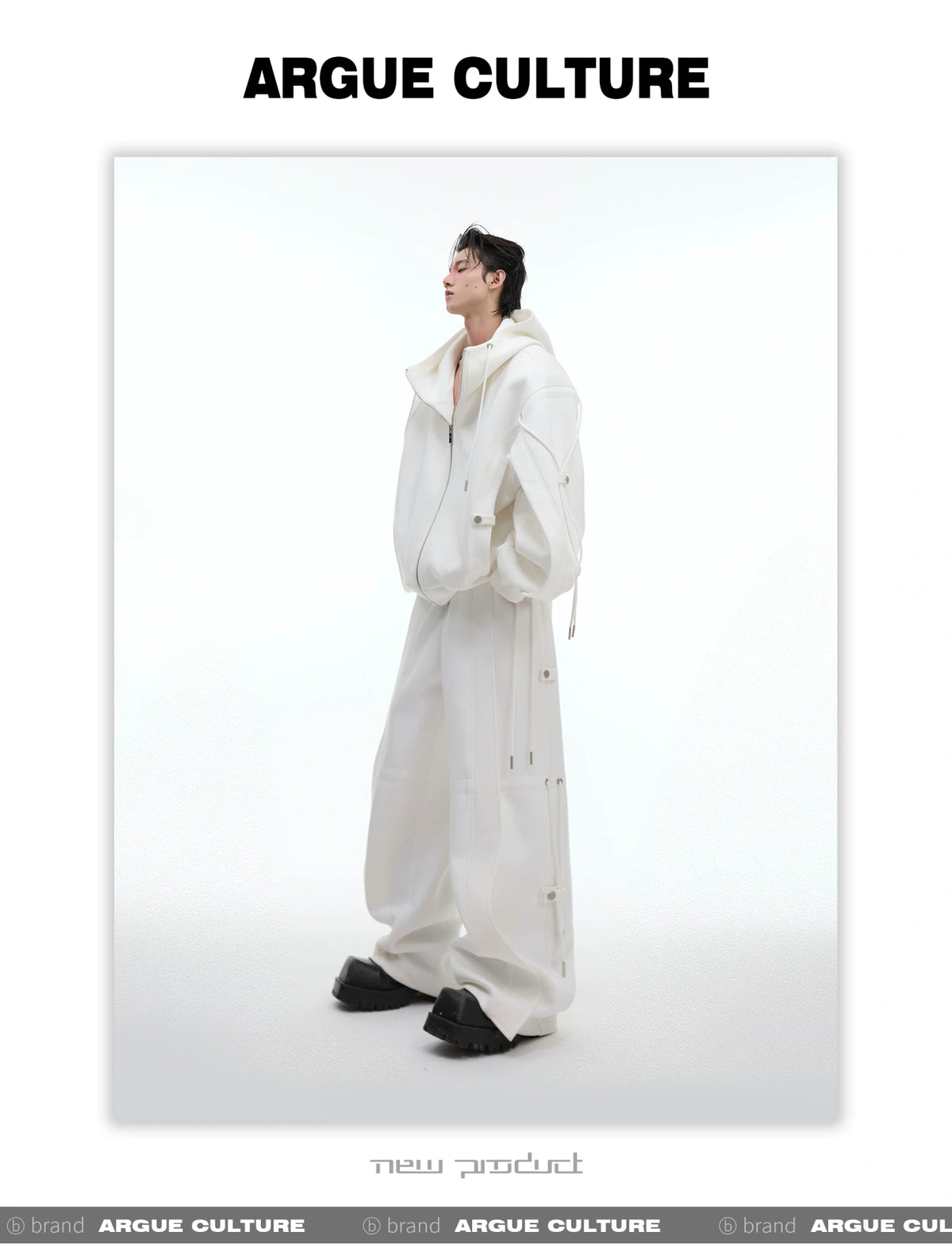 Unisex Deconstructed Drawstring Hoodie & Sweatpants - detail image 23