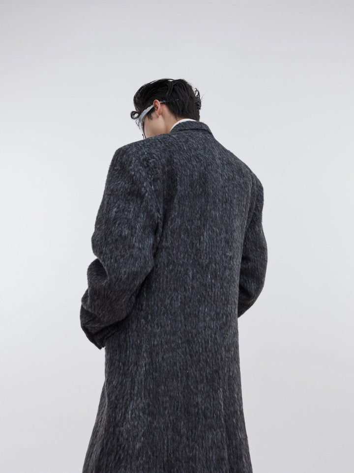 Unisex Woolen Overcoat | Minimalist Longline Trench with Metal Clasp - ArguE CulturE