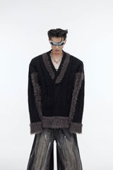v-neck-color-block-plush-knit-sweater-oversized-streetwear-black