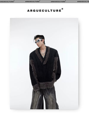 desc::v-neck-color-block-plush-knit-sweater-oversized-streetwear-detail-img-5