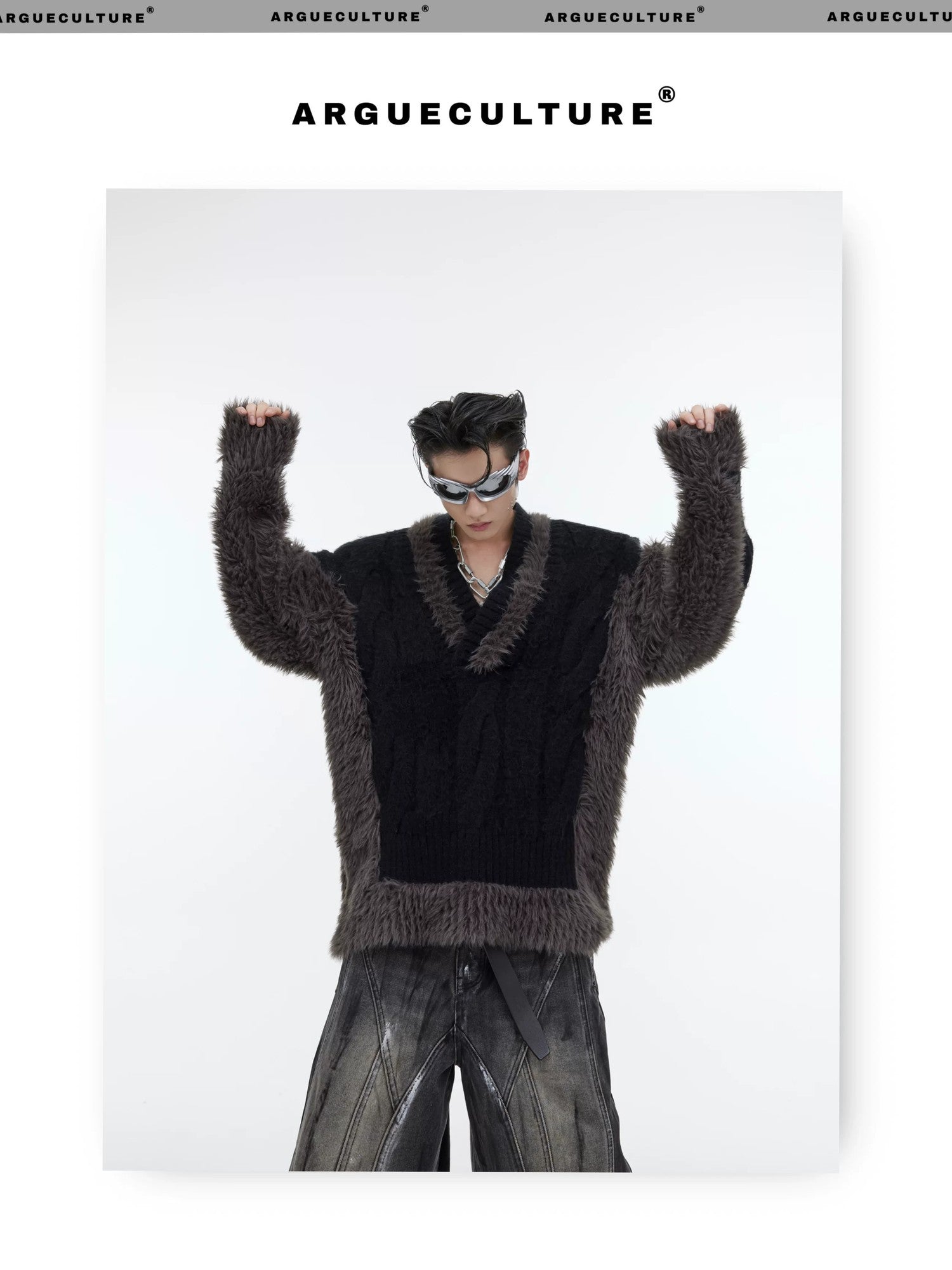 desc::v-neck-color-block-plush-knit-sweater-oversized-streetwear-detail-img-7