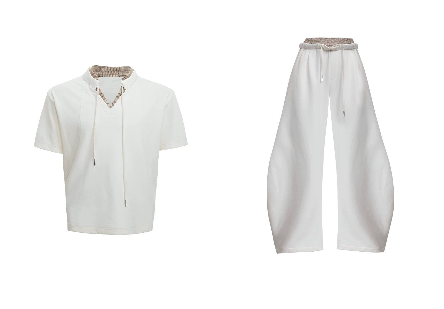 desc::v-neck-houndstooth-streetwear-set-curved-pants-detail-img-18