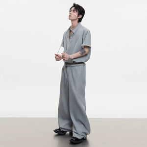 Lifestyle shot of the breathable cotton blend houndstooth summer co-ord