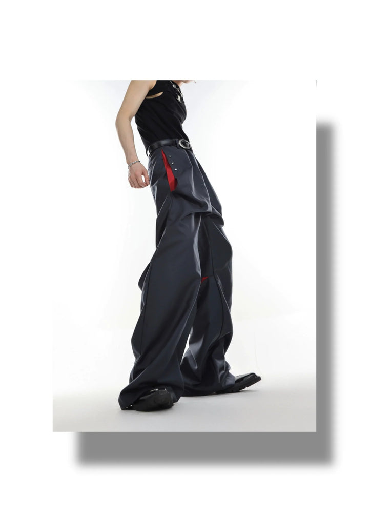 Versatile High - Waisted Flared Trousers with Spliced and Metal Button Detail - ArguE CulturE