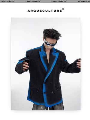 desc::vintage-gradient-denim-blazer-niche-streetwear-suit-detail-img-13