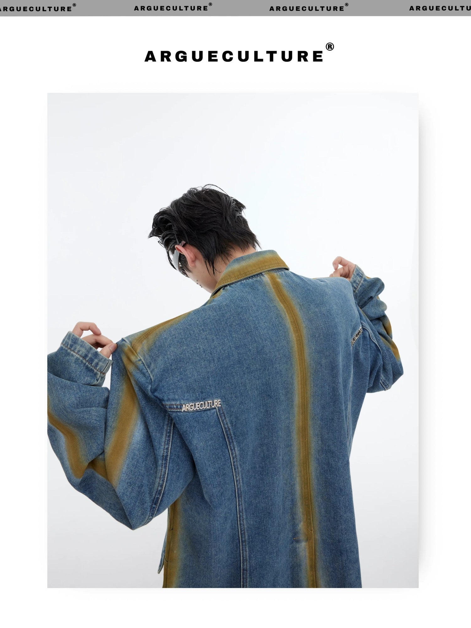 desc::vintage-gradient-denim-blazer-niche-streetwear-suit-detail-img-9