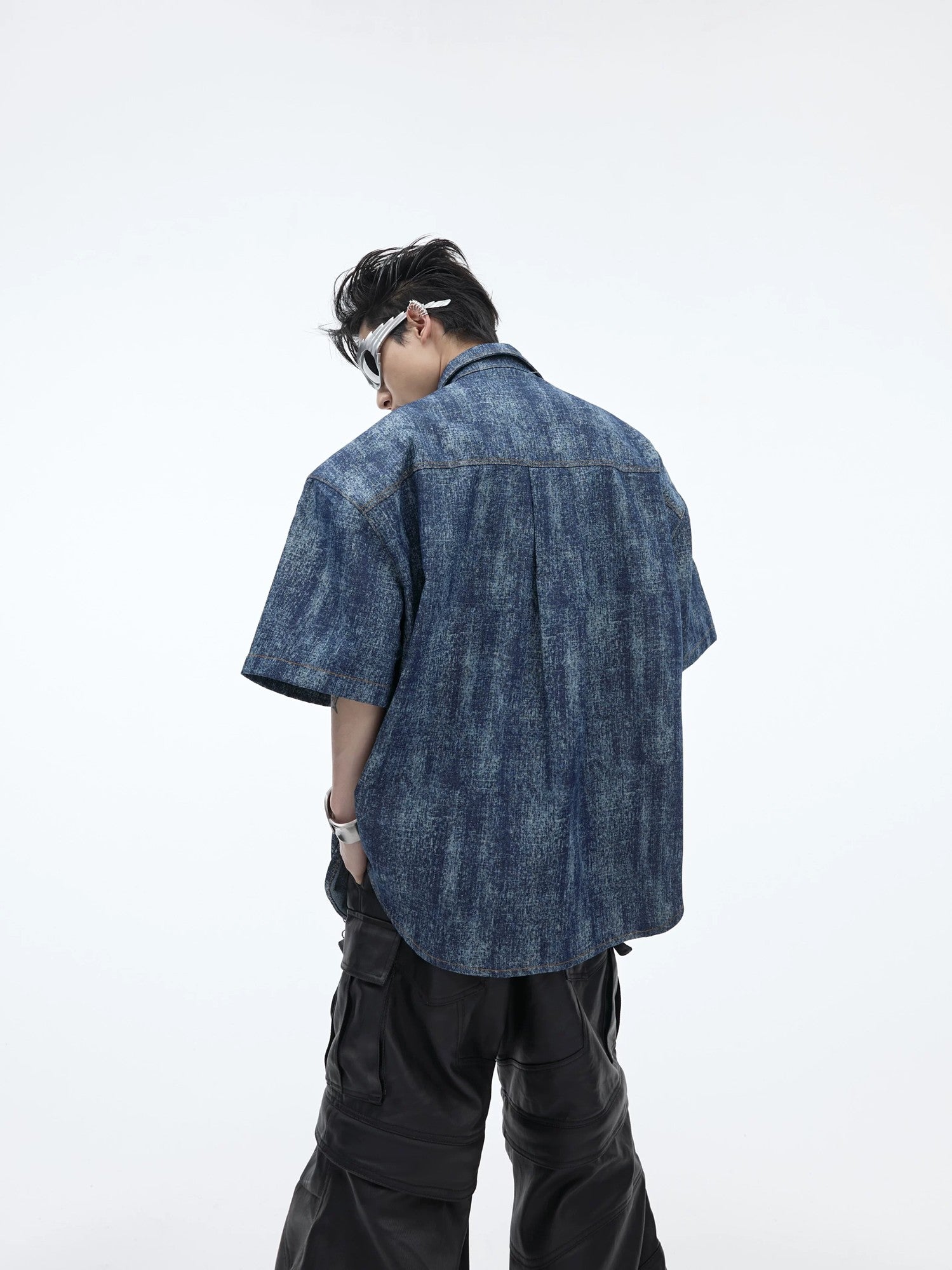 Macro shot of high quality 100% combed cotton tie-dye fabric