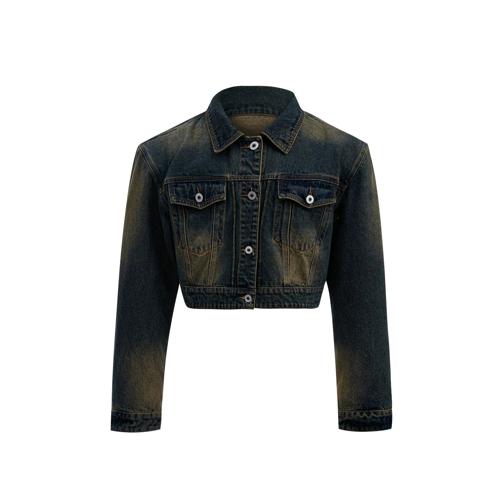 ジャケット・アウター Argue Culture  STONE SHORT DENIM JACKET ArguECulturE ショートデニムジャケットラインストーンリベット