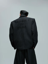 waffle-texture-pearl-accent-oversized-blazer-set-black-top