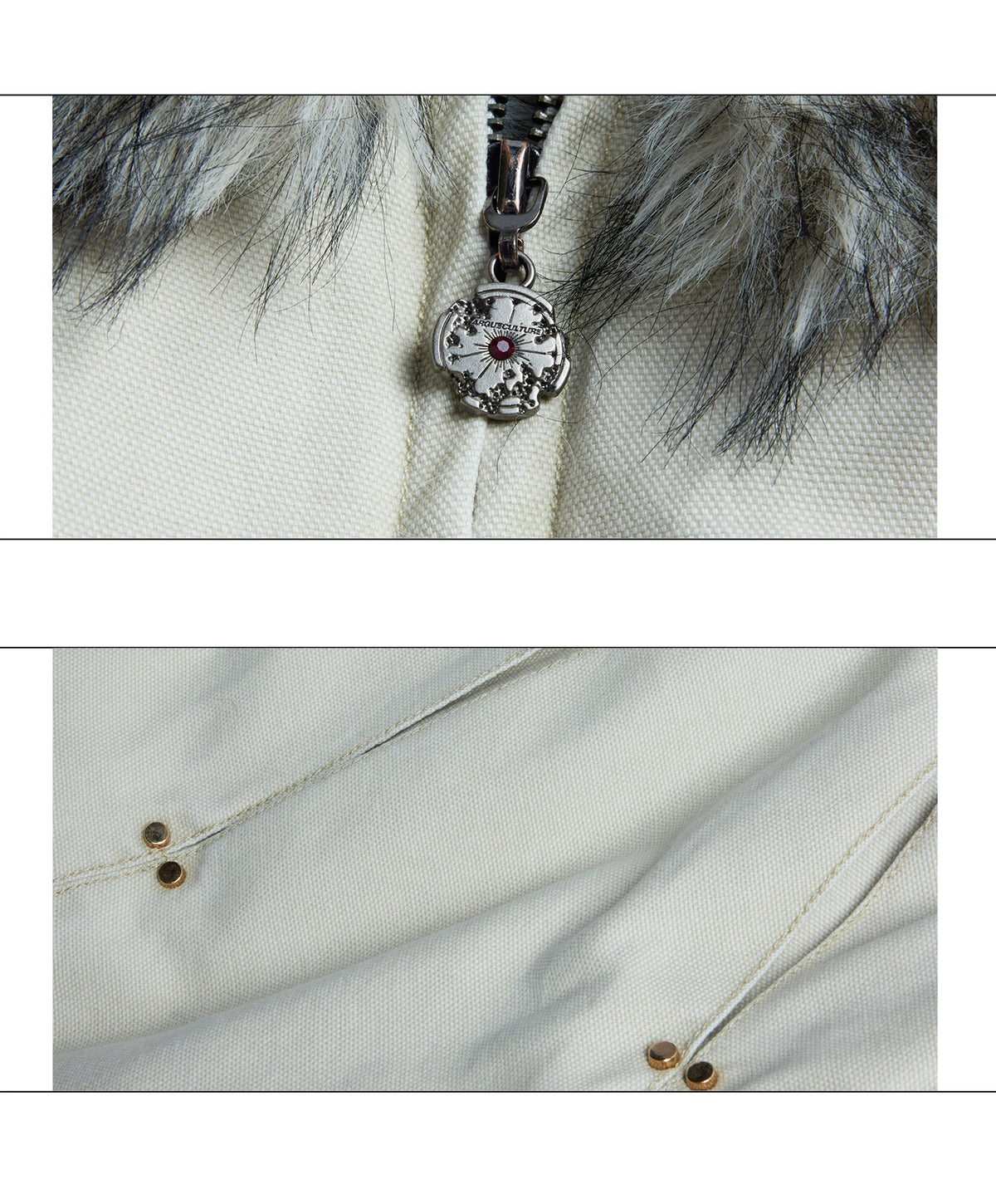 Washed Canvas Cotton Padded Jacket | Zip Front - detail image 12