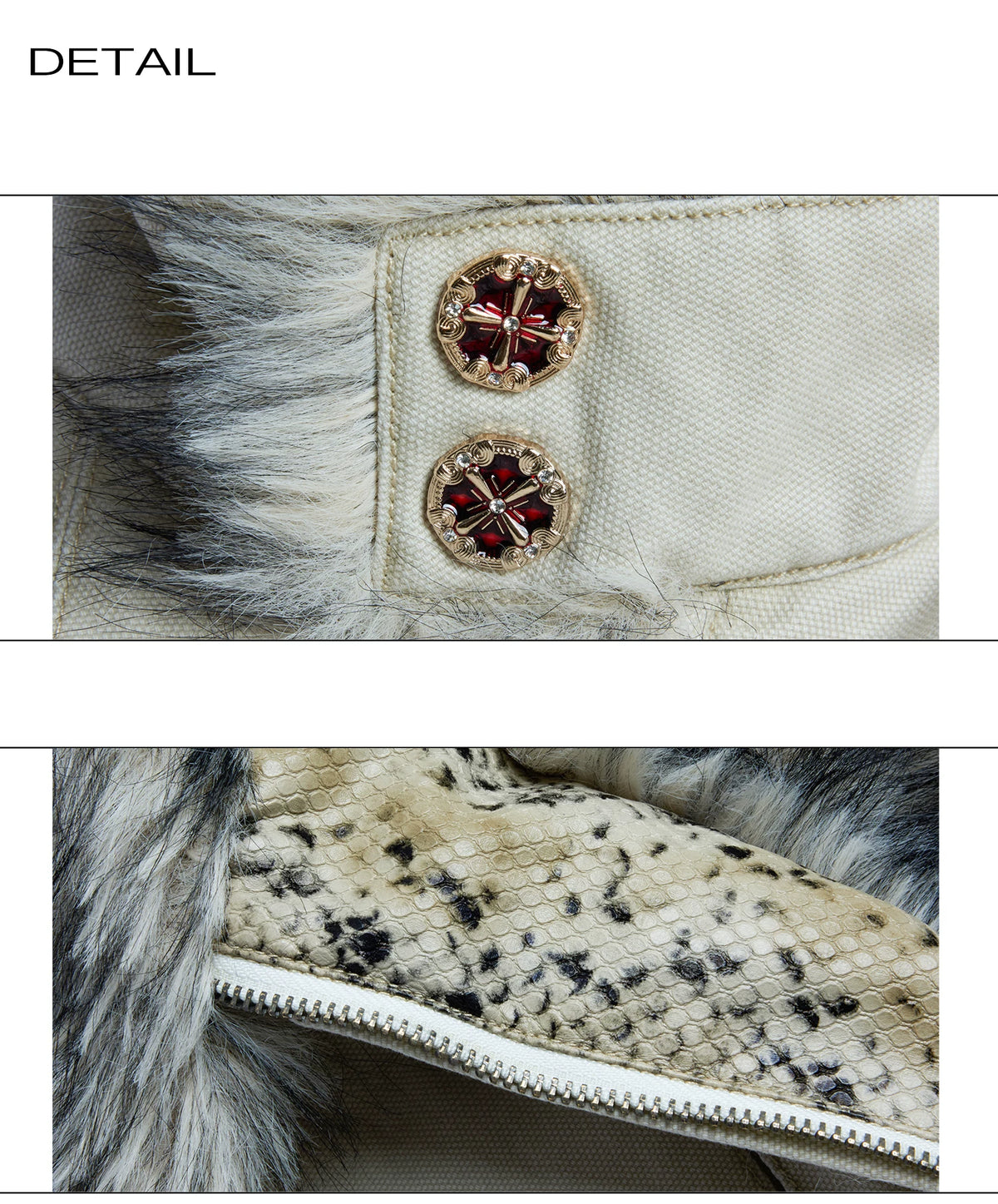 Washed Canvas Cotton Padded Jacket | Zip Front - detail image 11
