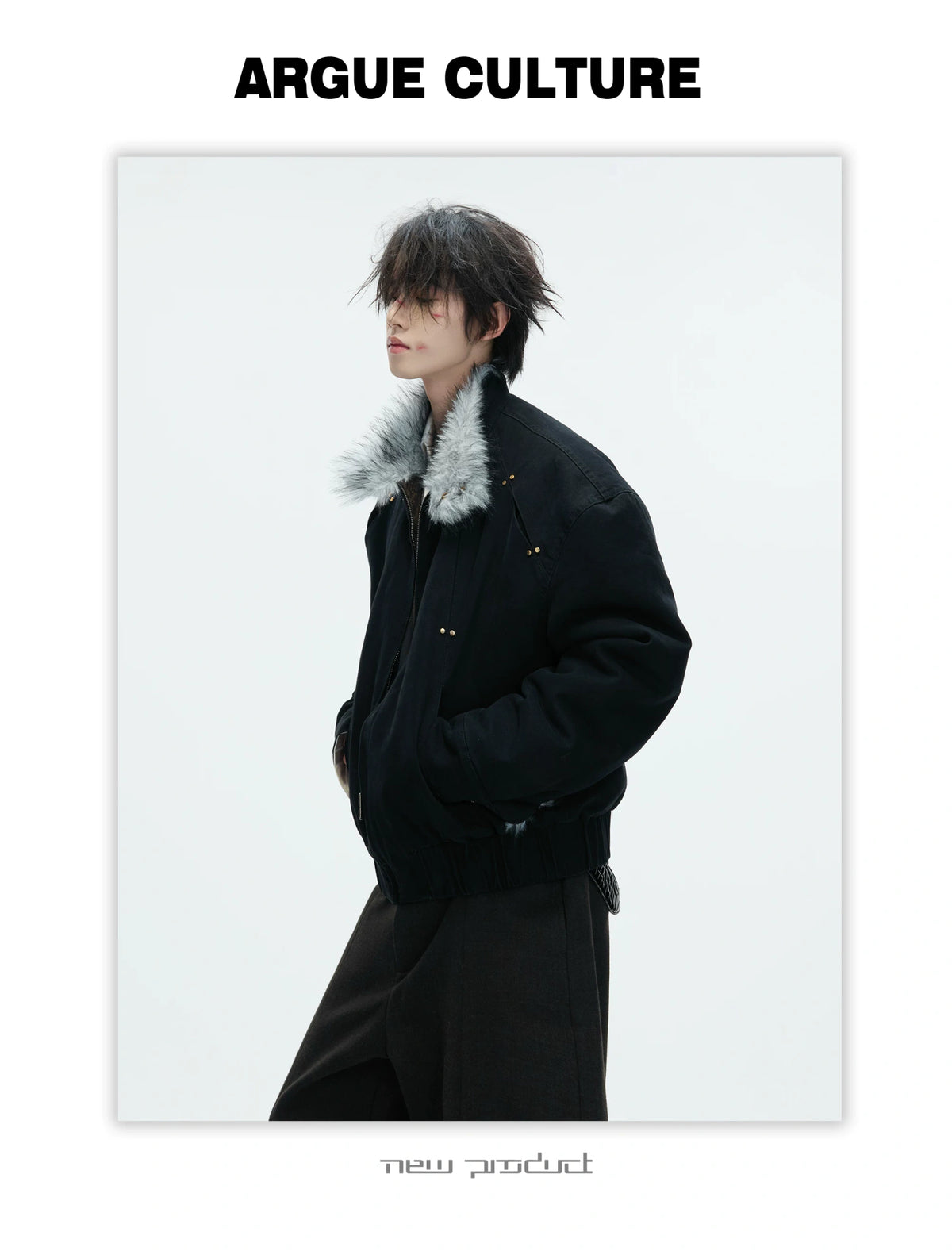 Washed Canvas Cotton Padded Jacket | Zip Front - detail image 8