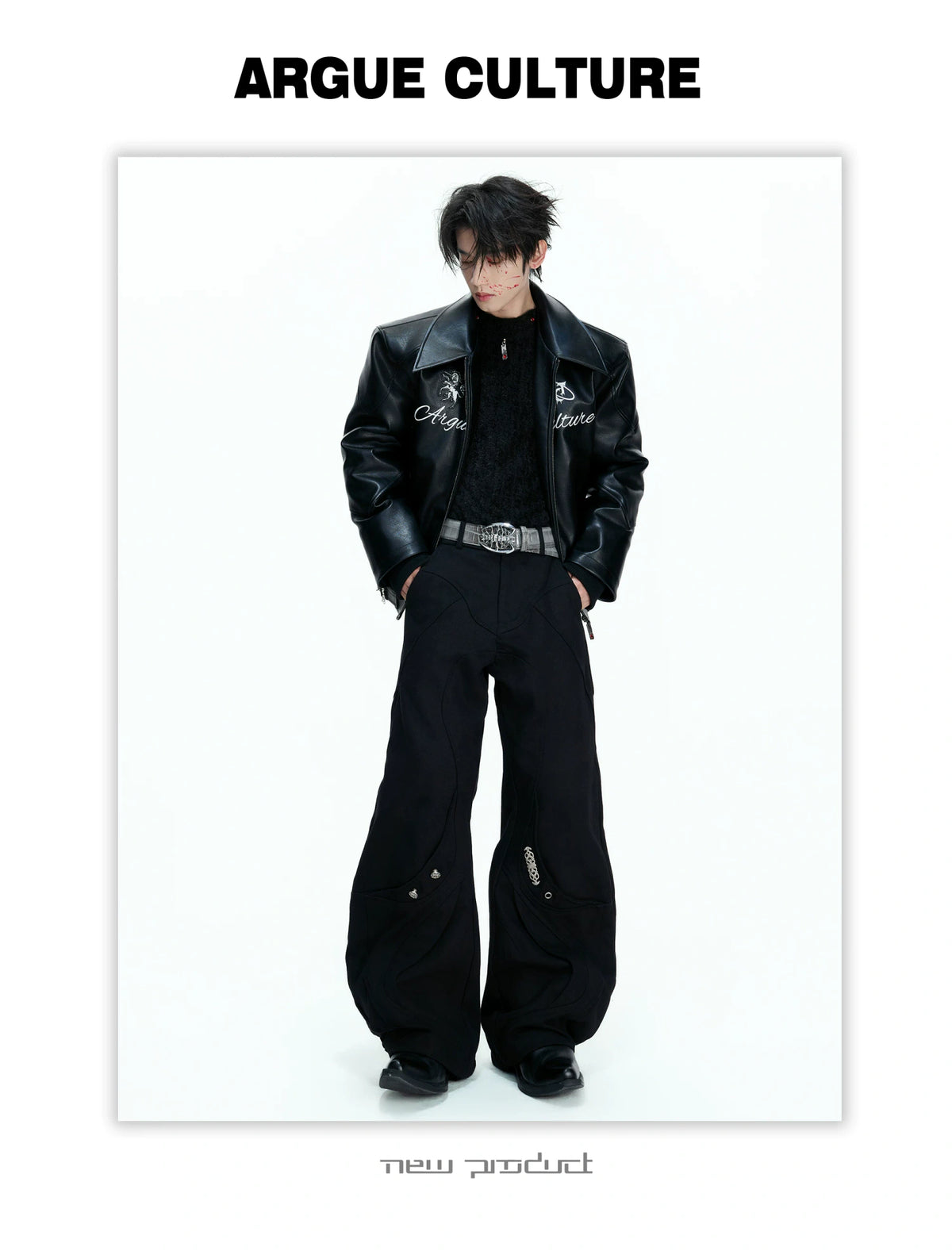 Washed Curved-Leg Cargo Pants in Cotton Lyocell Blend - detail image 12