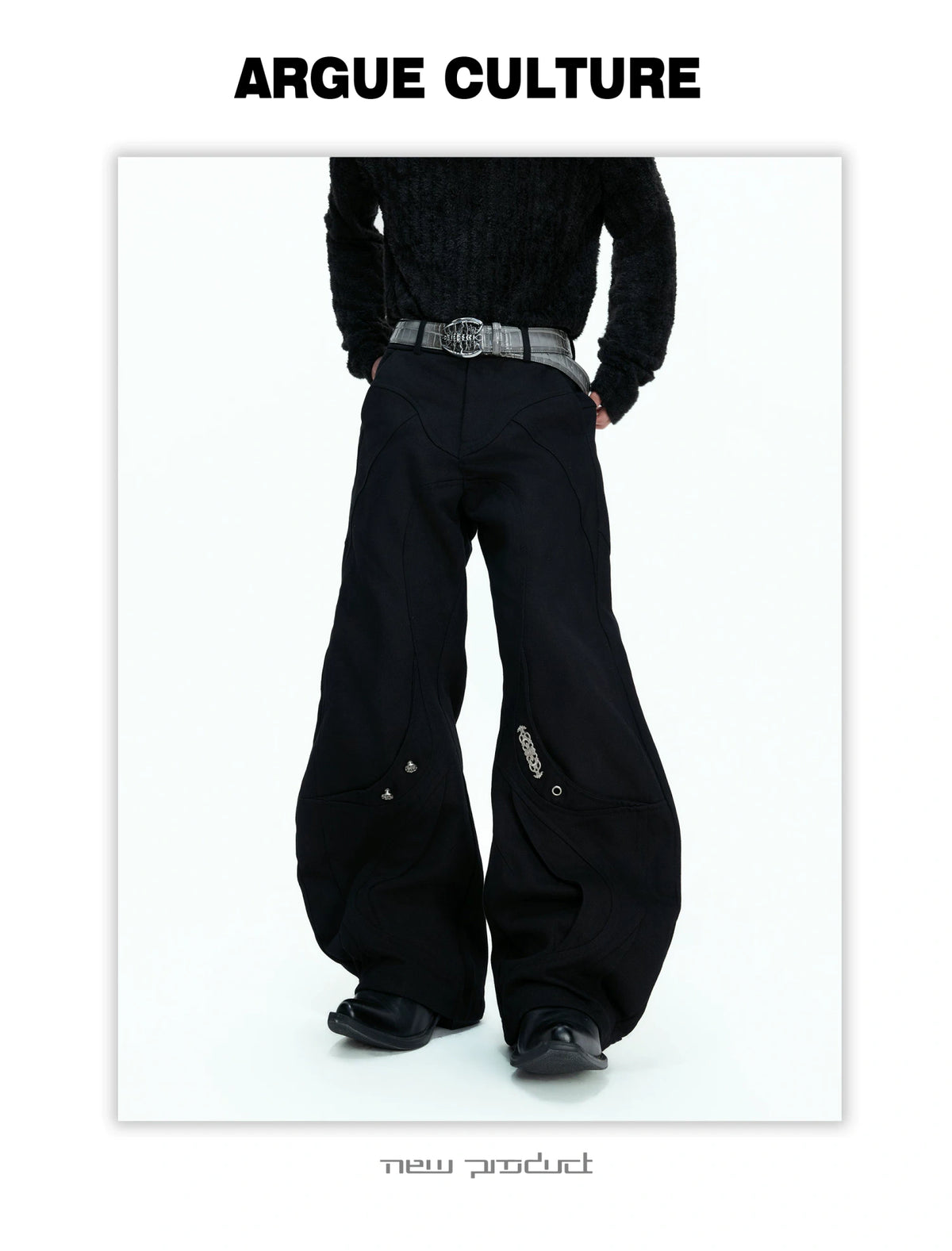 Washed Curved-Leg Cargo Pants in Cotton Lyocell Blend - detail image 6