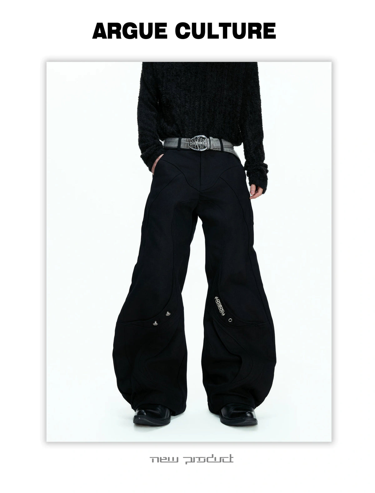 Washed Curved-Leg Cargo Pants in Cotton Lyocell Blend - detail image 11