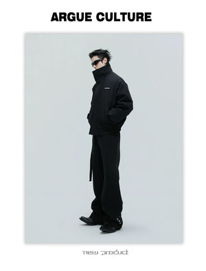 desc::washed-stripe-fake-two-piece-harrington-jacket-padded-coat-detail-img-17