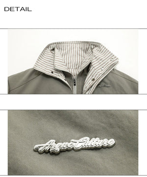desc::washed-stripe-fake-two-piece-harrington-jacket-padded-coat-detail-img-20