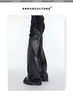 desc::wasteland-distressed-wide-leg-jeans-retro-baggy-streetwear-detail-img-7