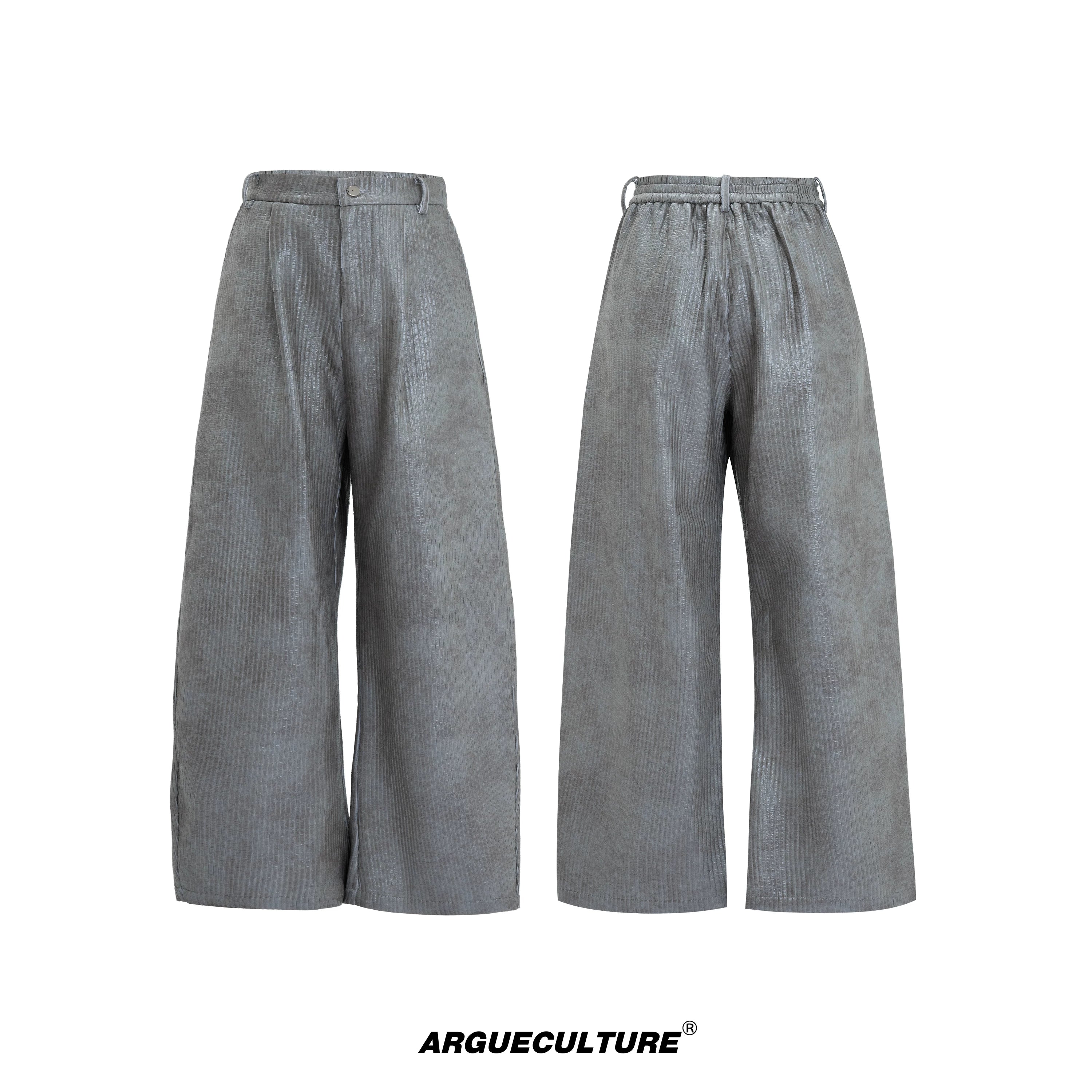 waxed-ribbed-distressed-curved-leg-streetwear-pants-black