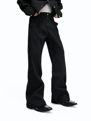 Wheat-Texture Jacket & Straight Pants Set in Polyester - main image 4