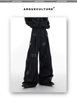 desc::wide-leg-3d-leather-patch-streetwear-suit-pants-detail-img-4