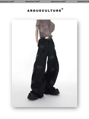 desc::wide-leg-3d-leather-patch-streetwear-suit-pants-detail-img-7