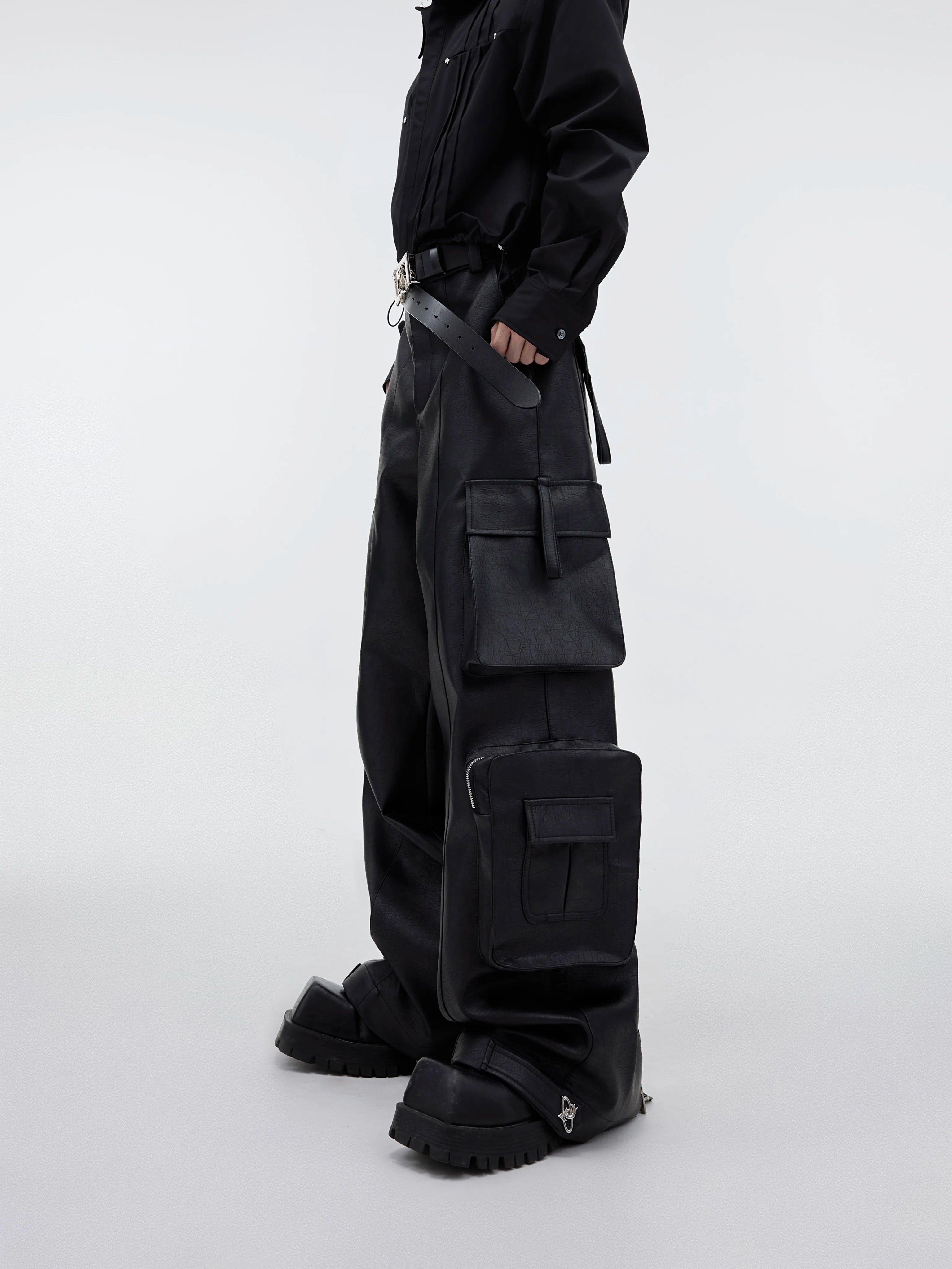 wide-leg-pu-leather-cargo-pants-with-3d-utility-pockets-black