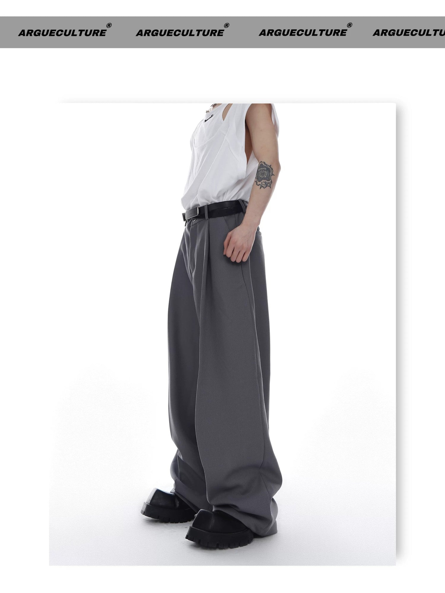desc::wide-leg-twill-trousers-relaxed-fit-streetwear-pants-detail-img-3