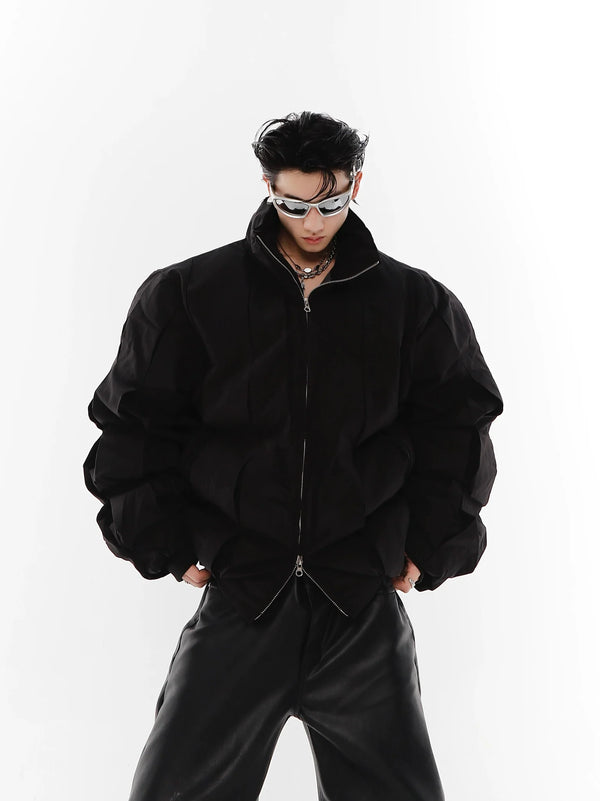 Winter 3D Deconstructed Puffer Jacket | Pleated High - Fashion Padded Coat - ArguE CulturE