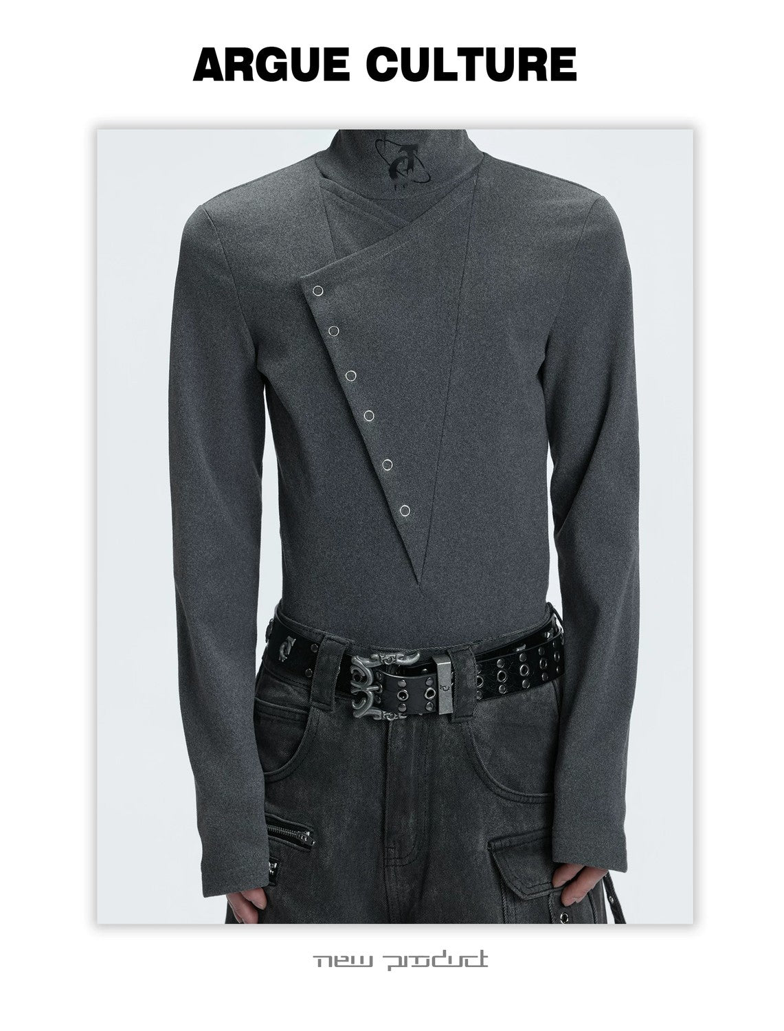 desc::wool-blend-high-neck-slim-tee-spliced-urban-streetwear-detail-img-1