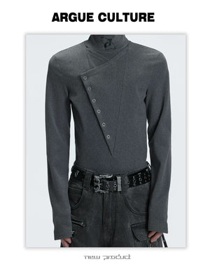 desc::wool-blend-high-neck-slim-tee-spliced-urban-streetwear-detail-img-1