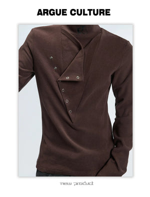 desc::wool-blend-high-neck-slim-tee-spliced-urban-streetwear-detail-img-3