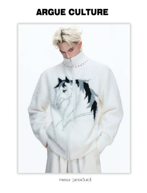 desc::year-of-the-horse-heavyweight-zip-up-faux-mink-cardigan-detail-img-3